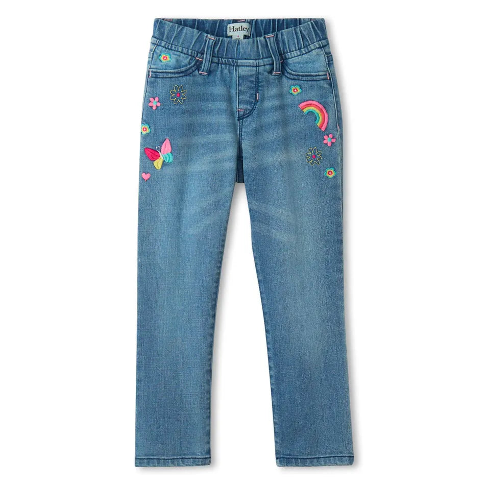 Jeans with Rainbow Patches, 3-8 years