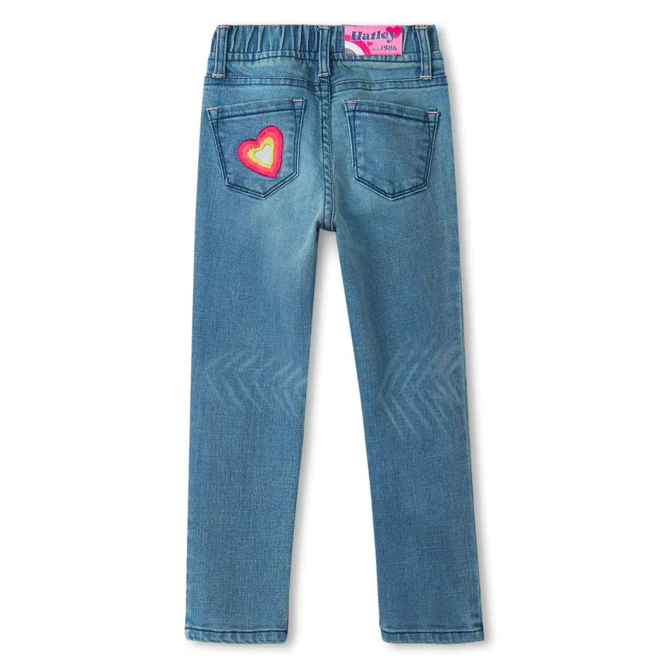 Jeans with Rainbow Patches, 3-8 years