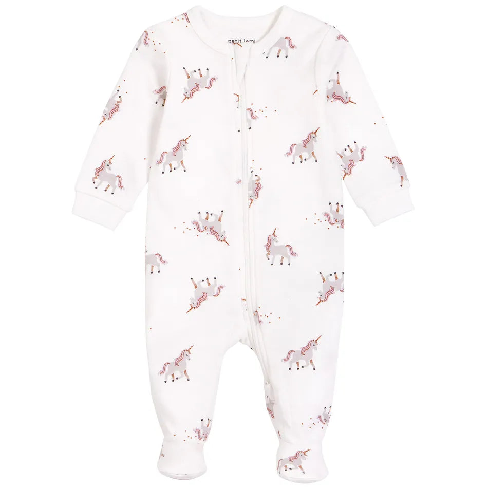 Unicorn print pajamas 0-24m