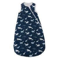 Bamboo Muslin Sleep Bag 3-24 months - Whales