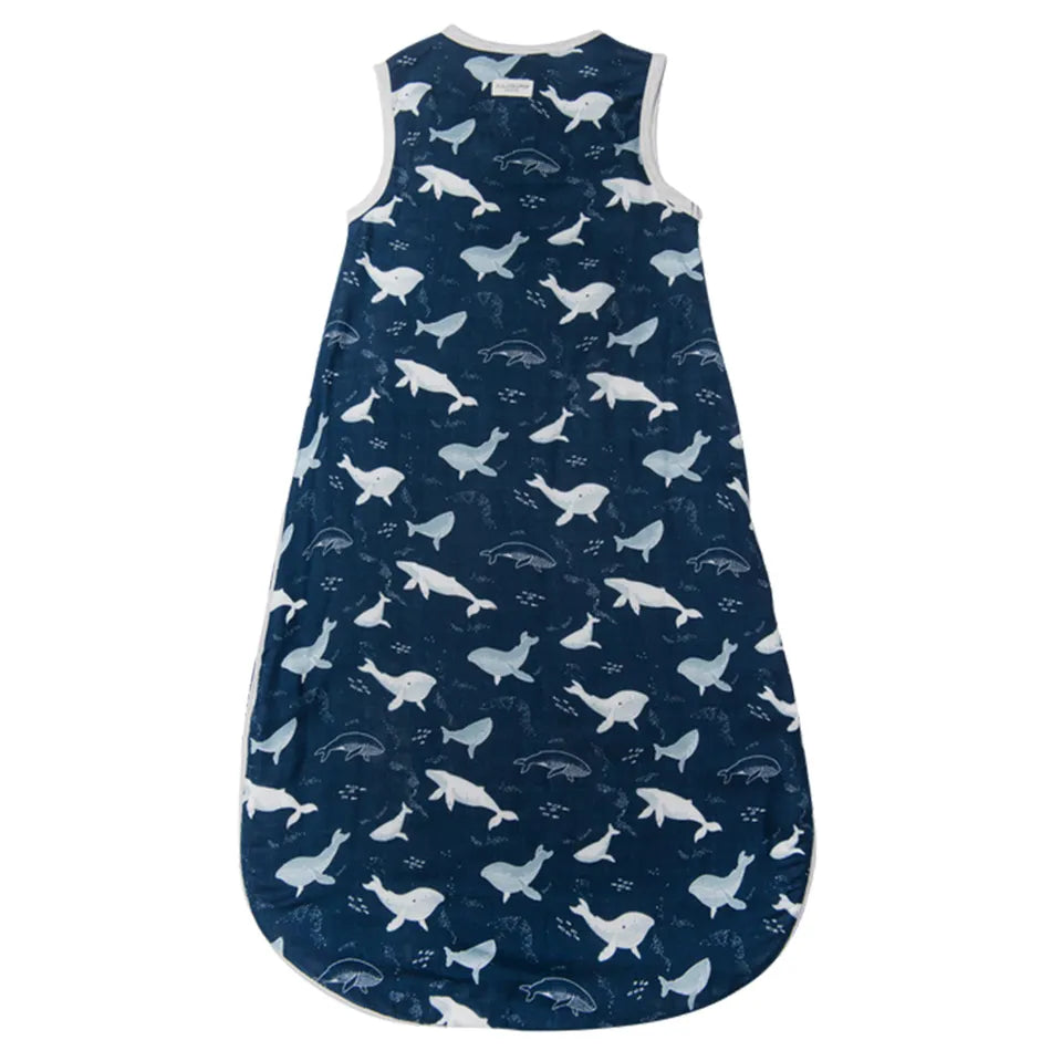 Bamboo Muslin Sleep Bag 3-24 months - Whales