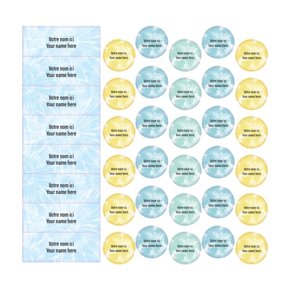School Labels - Tie-Dye 2