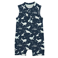 Thumbnail for Whale Romper 0-24 months